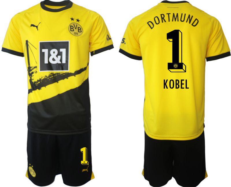 Men 2023-2024 Club Borussia Dortmund home yellow #1 Soccer Jersey